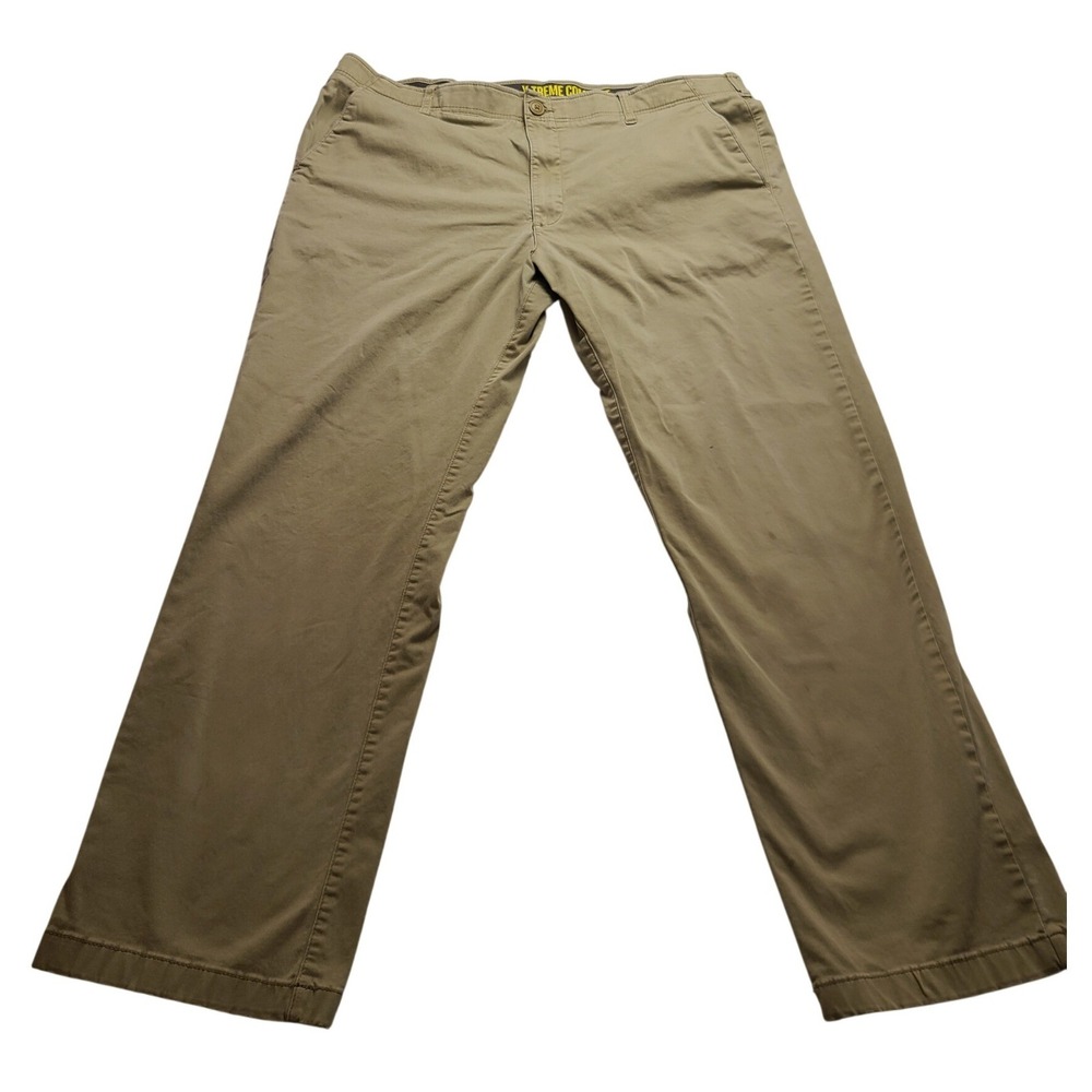 Lee X-Treme Comfort Men's Khaki Chino Pants Tan Straight Leg 39x30 Cotton blend
